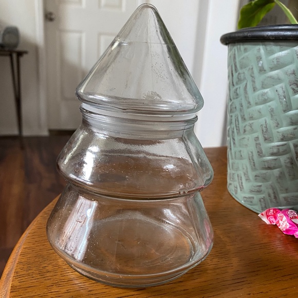 Candy Dish Christmas tree glass jar